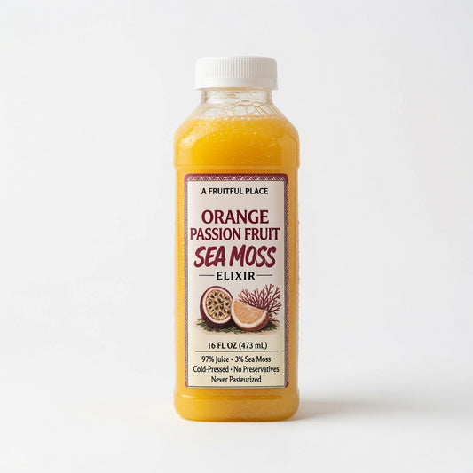 Orange Passion Fruit Sea Moss Elixir from A Fruitful Place in Miami