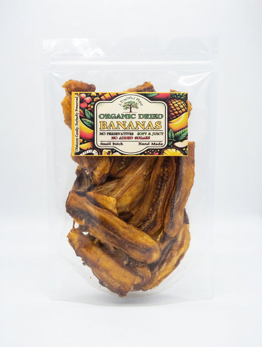 Organic Dried Bananas – Soft & Chewy Like Banana Bread | Small Batch • No Added Sugar