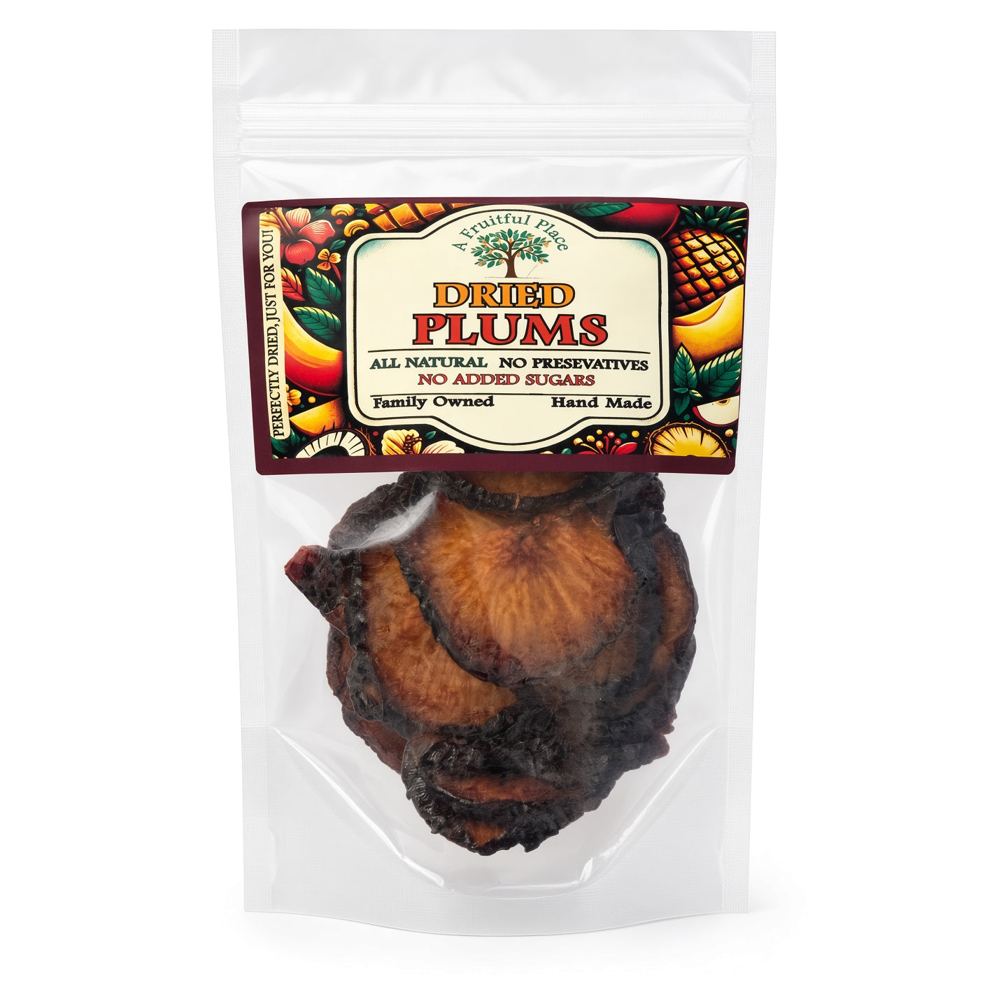 Dried plums no added sugar sustainably grown in Georgia and South Carolina