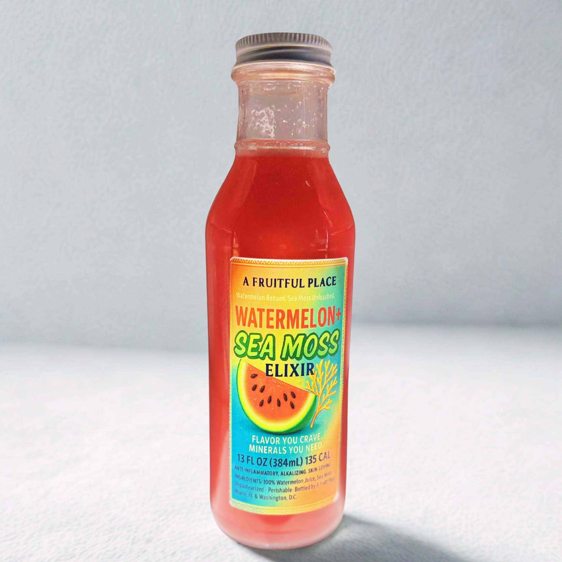 "Watermelon Sea moss Elxer 13 oz bottle", "watermelon Sea moss elixir 3-pack"